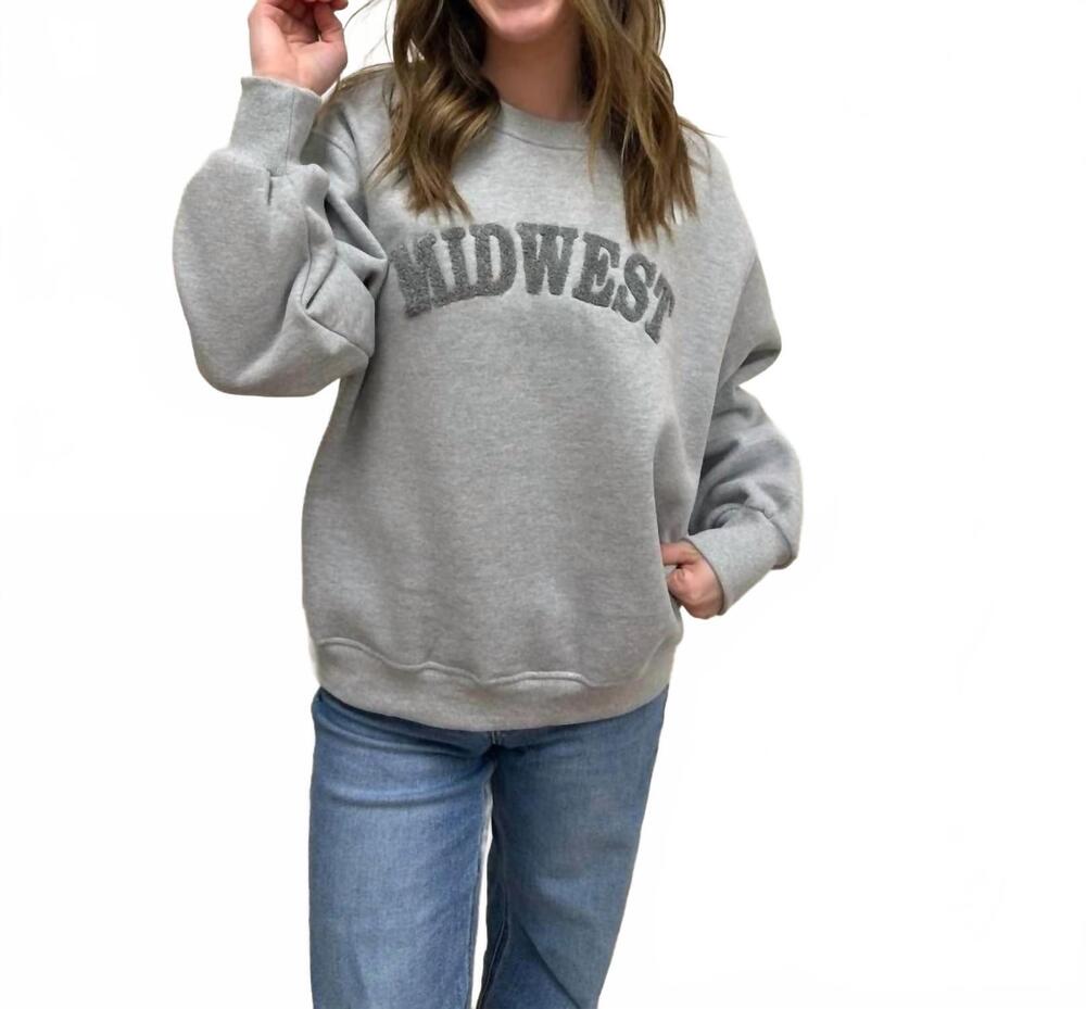 NEW PANACHE APPAREL midwest sweatshirt in gray